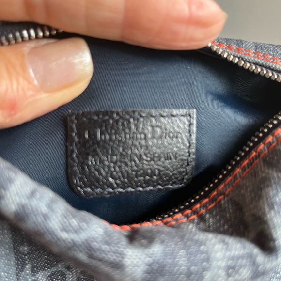 RARE DIOR DENIM OBLIQUE POUCH - Picture 7 of 12